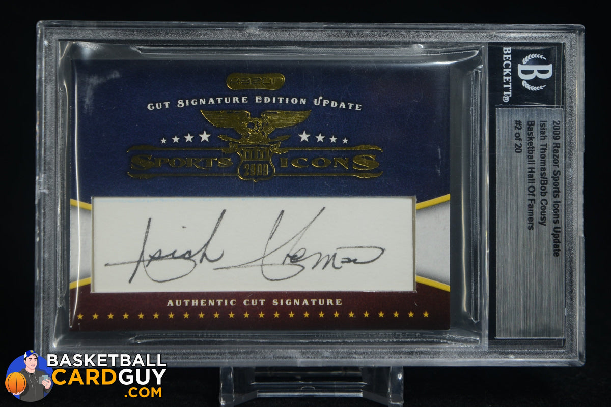 2009 Razor Bob Cousy Isiah Thomas Hall of Famers Cut Autographs #2