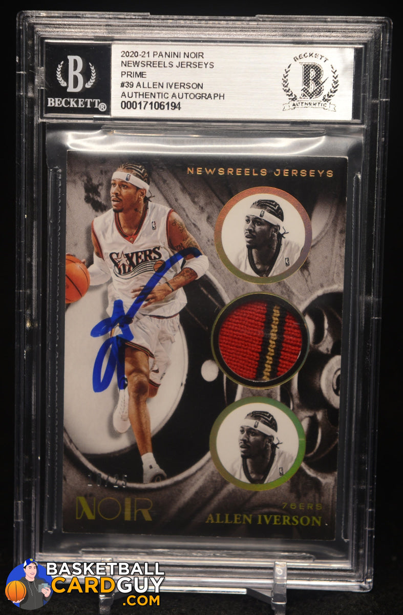 Allen Iverson 2020-21 Panini Noir Newsreels Jerseys Prime #39 #/25