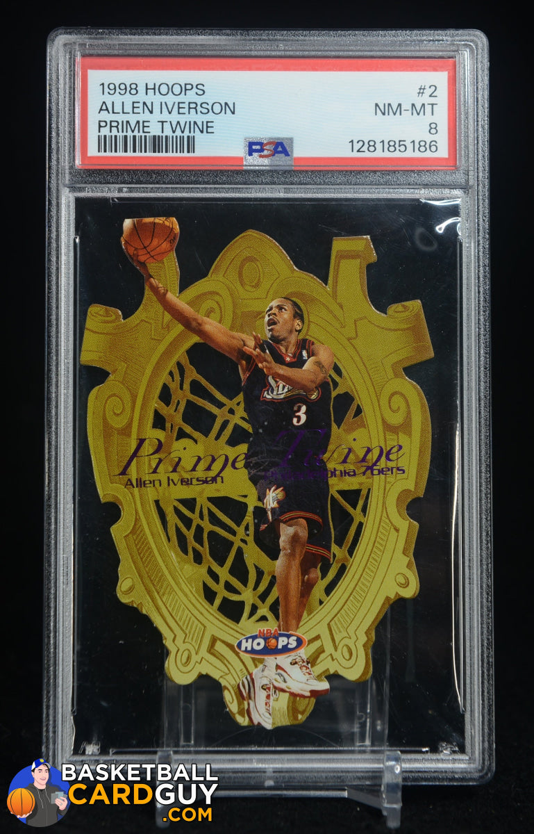 ALLEN IVERSON PSA 8 1998-99 HOOPS #2 PT PRIME TWINE #/500