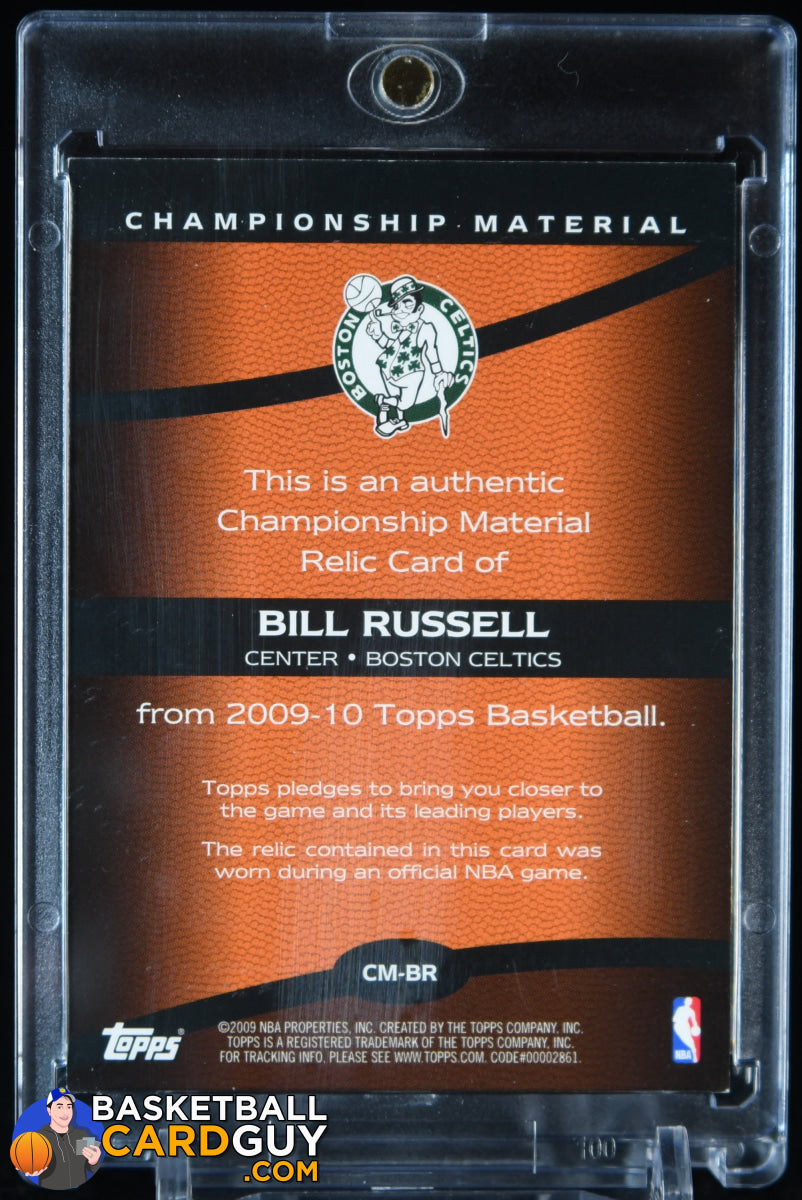 Bill Russell 2009-10 Topps Championship Materials #CMBR D