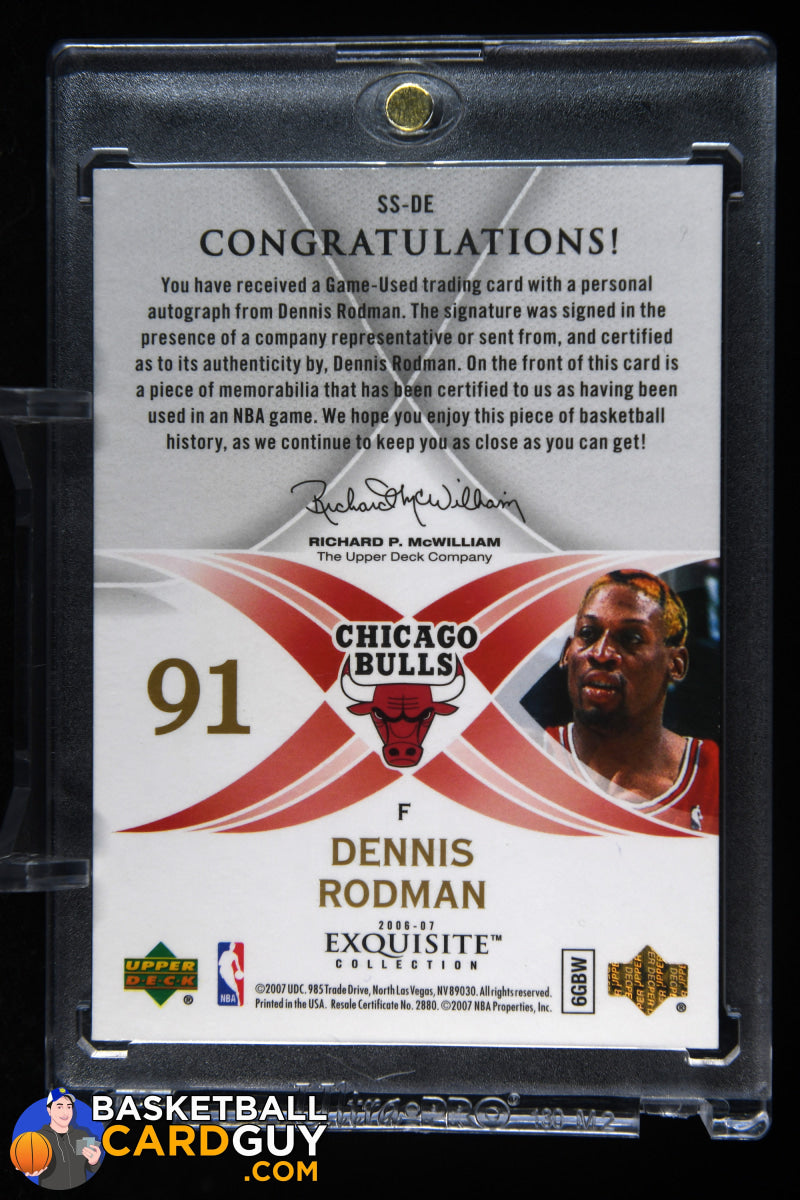Dennis Rodman 2006-07 Exquisite Collection Scripted Swatches #/25