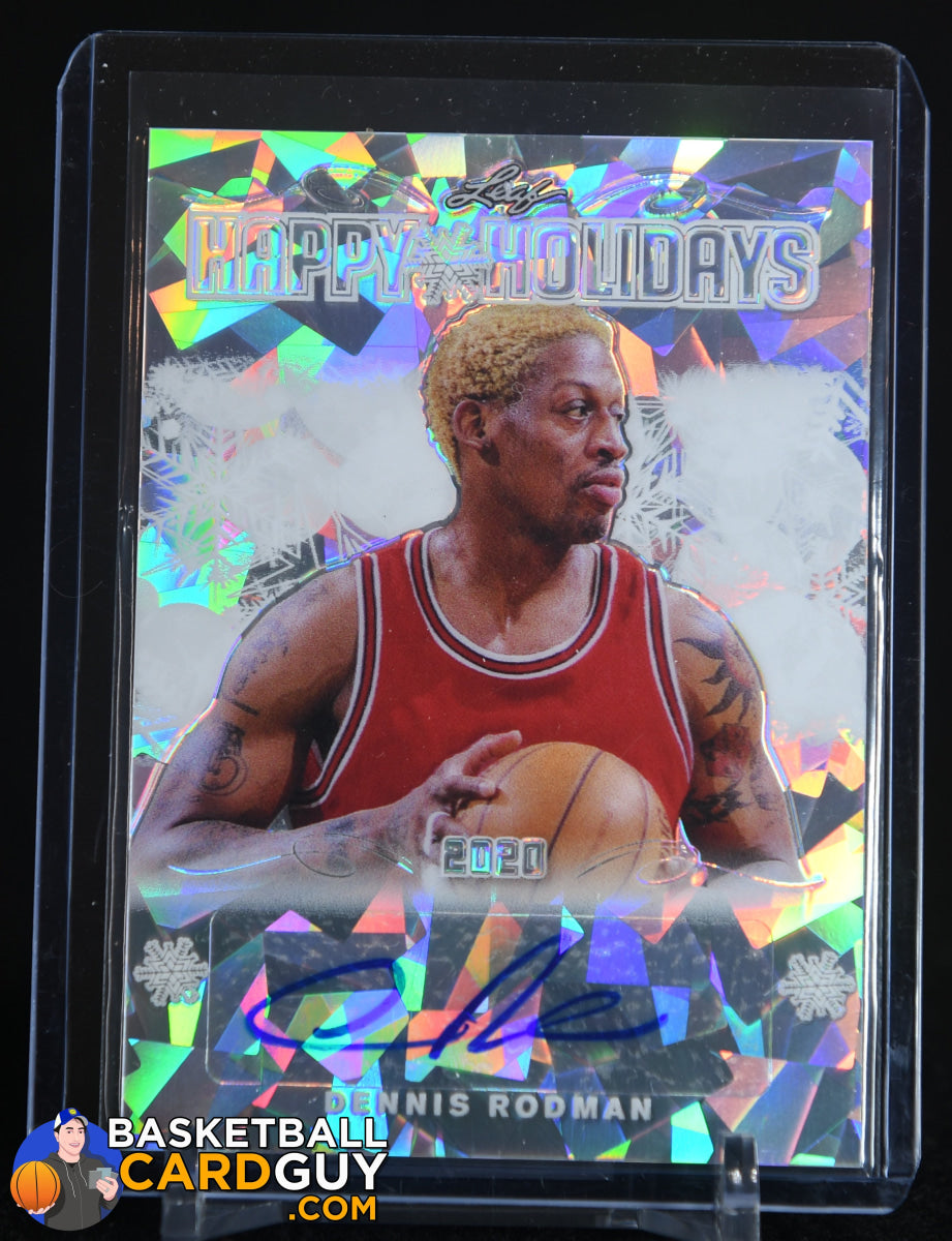 Dennis Rodman 2020 Leaf Happy Holidays Autograph Silver Ice #/35
