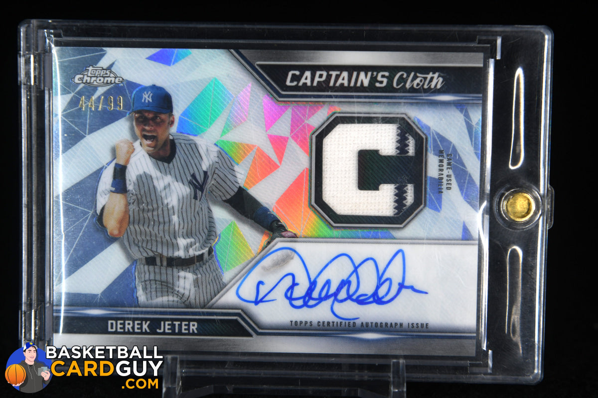 Derek Jeter 2021 Topps Chrome Captain's Cloth Autograph Relics ...