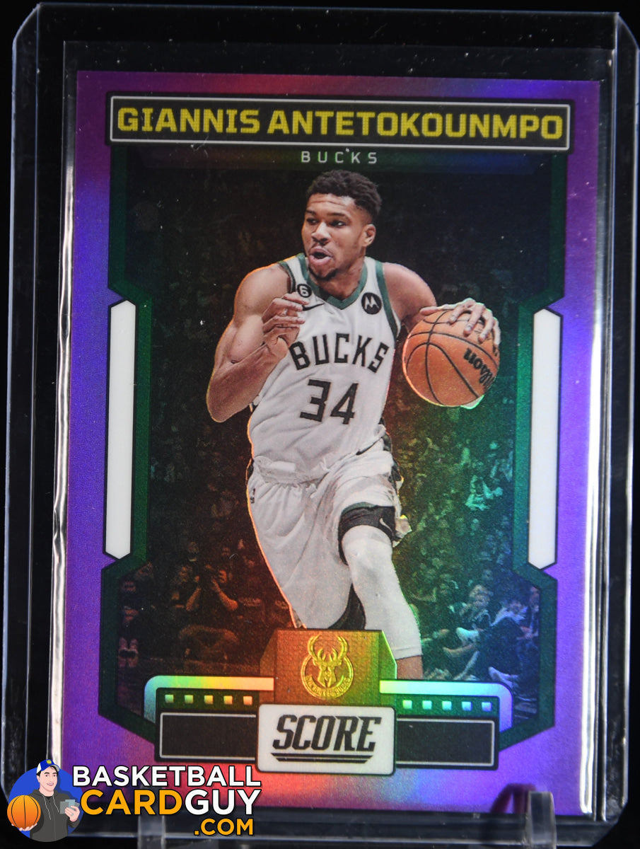 Giannis Antetokounmpo 2022-23 Panini Chronicles Score Purple #532 #/49