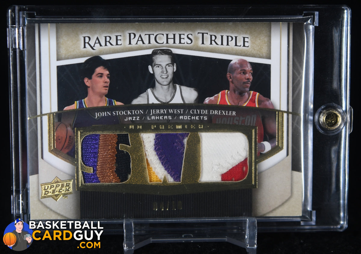 Jerry West/John Stockton/Clyde Drexler 2007-08 Upper Deck Premier Rare Basketball Card Guy Jerry West/John Stockton/Clyde Drexler 2007-08 Upper Deck Premier Rare Basketball Card Guy