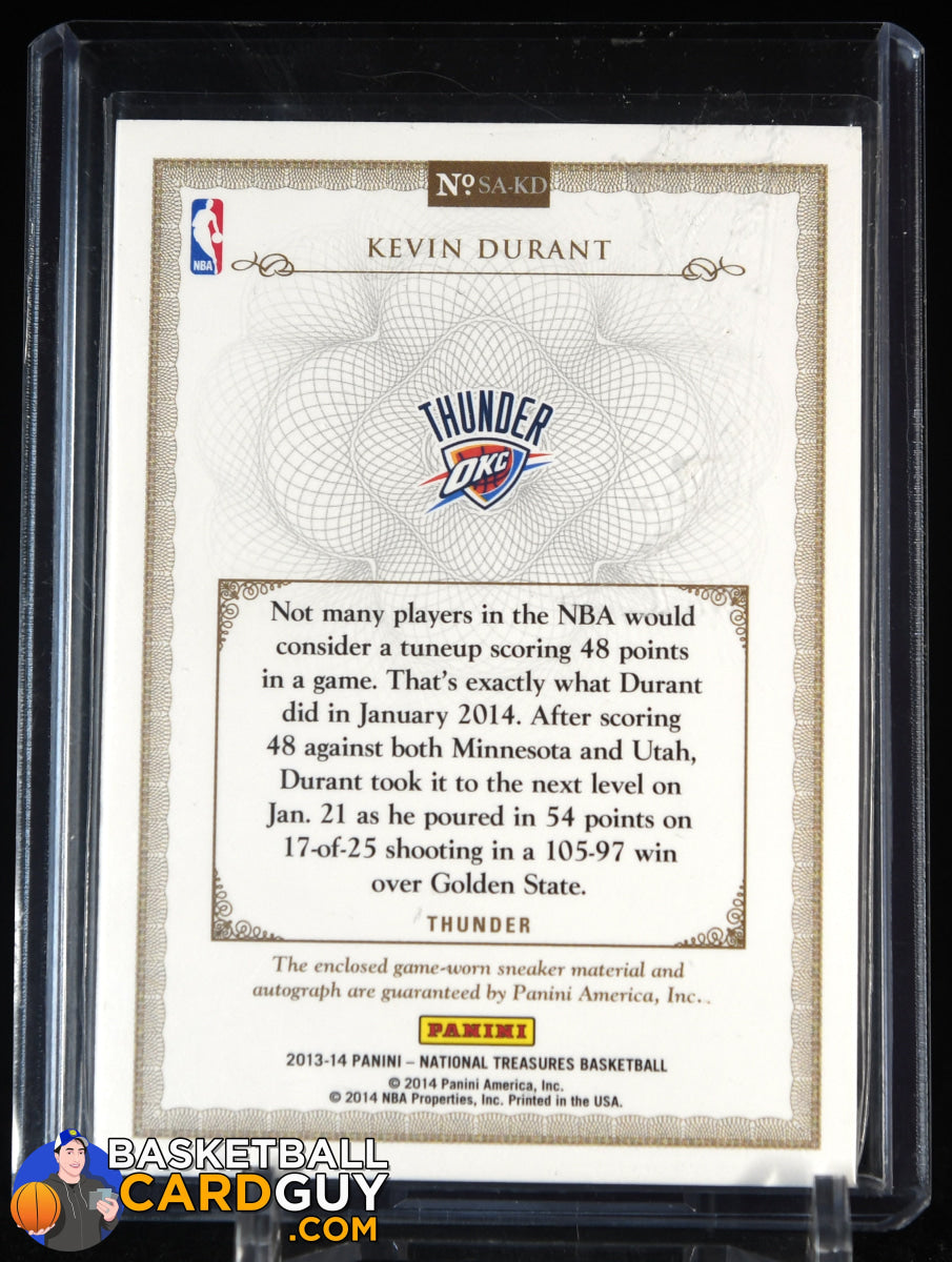 Kevin Durant 2013-14 Panini National Treasures Sneaker Swatches