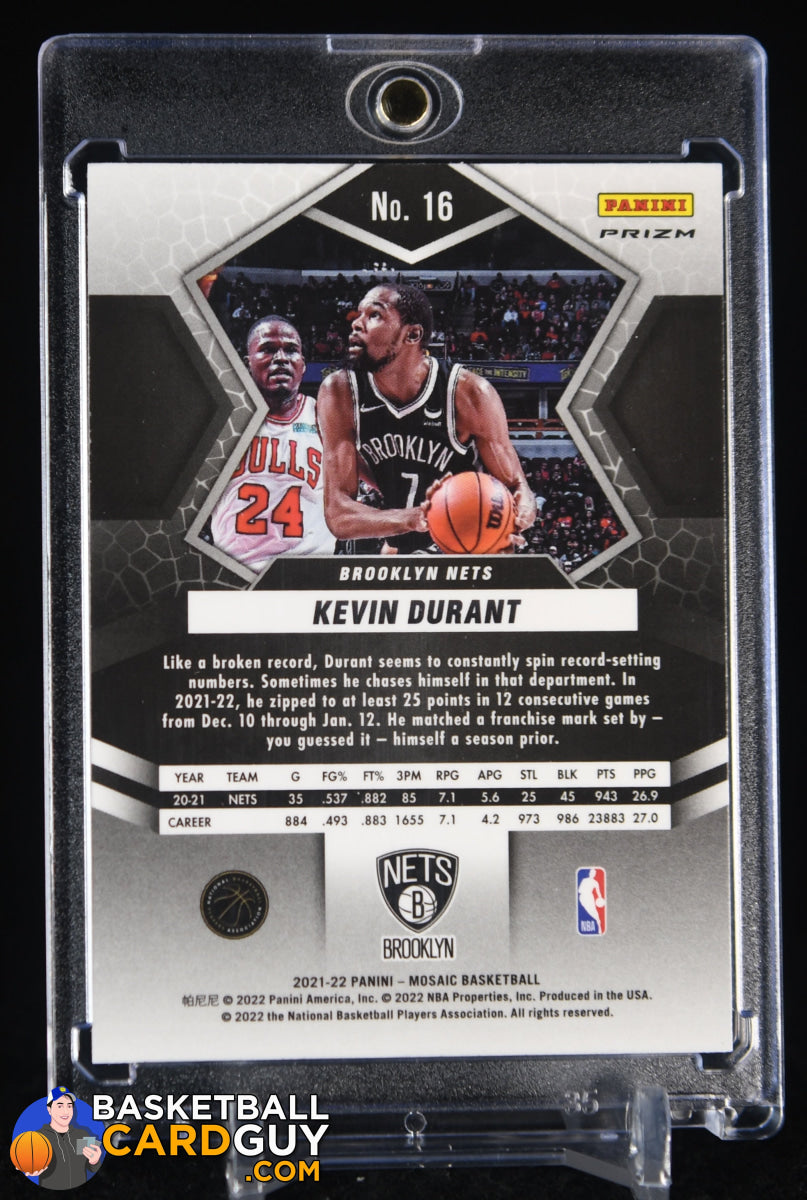 NBAカード Kevin Durant 2021-22 Panini Mosaic Mosaic Choice Peacock #16 SSP