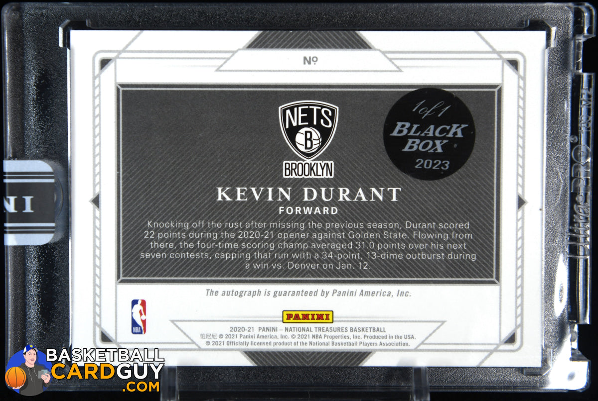 Kevin Durant 2021-22 Panini National Treasures Validating Marks Autographs  Bronze #5 #1/1 BLACK BOX