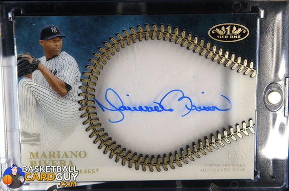 Mariano Rivera 2019 Topps Tier One Clear Autographs #C1AMR #/5 auto, autograph, baseball card, numbered