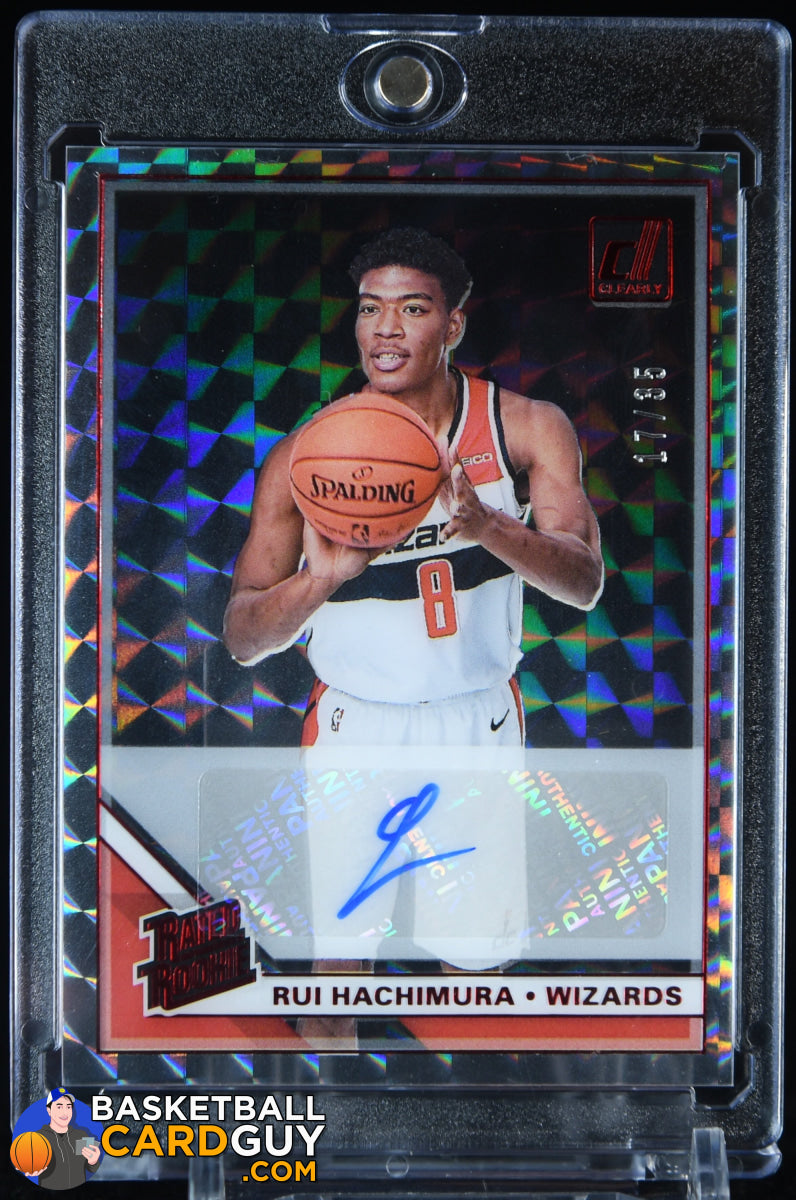 Rui Hachimura 2019-20 Clearly Donruss Rated Rookie Autographs Red