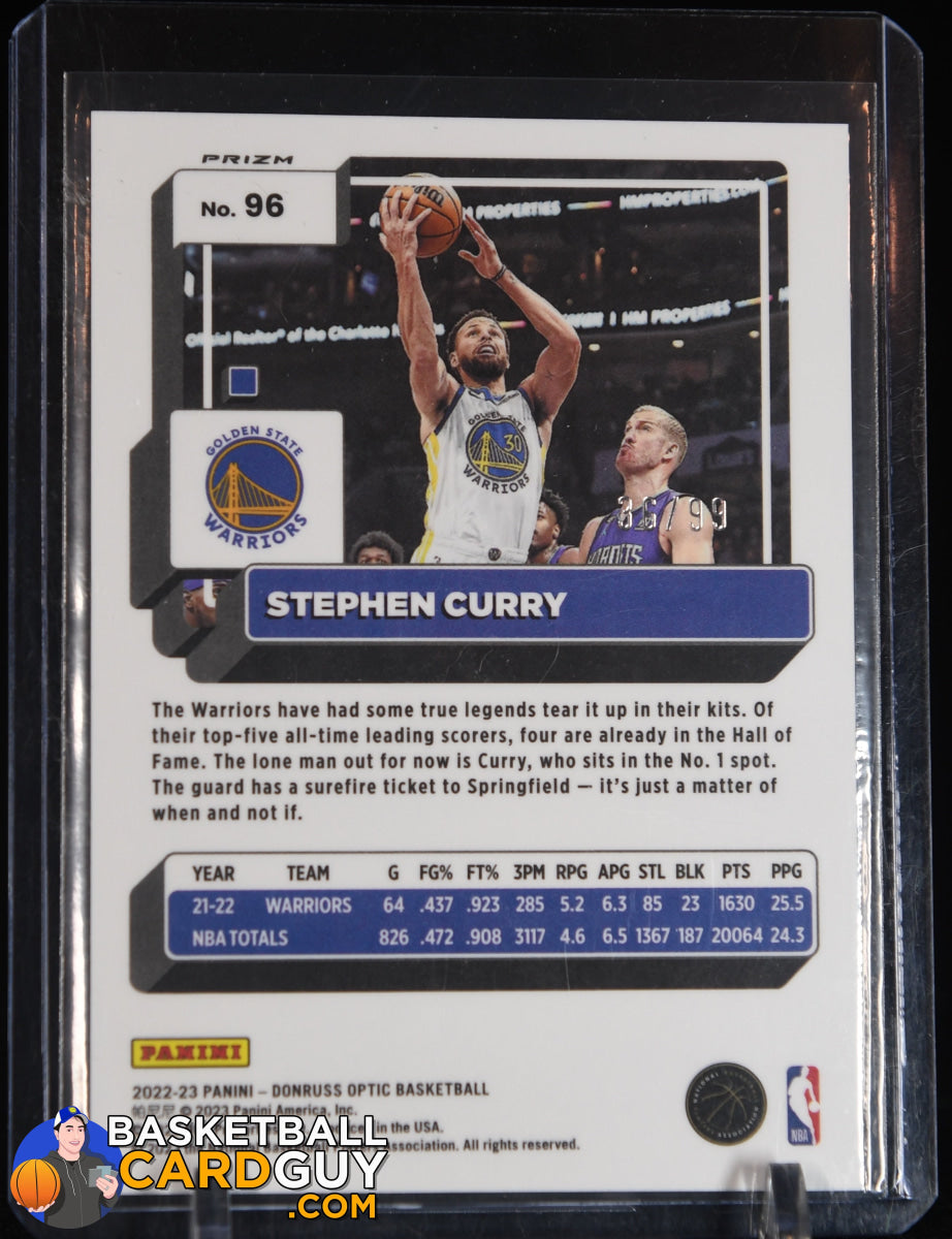 Stephen Curry 2022-23 Donruss Optic Fast Break Purple #96 #/99