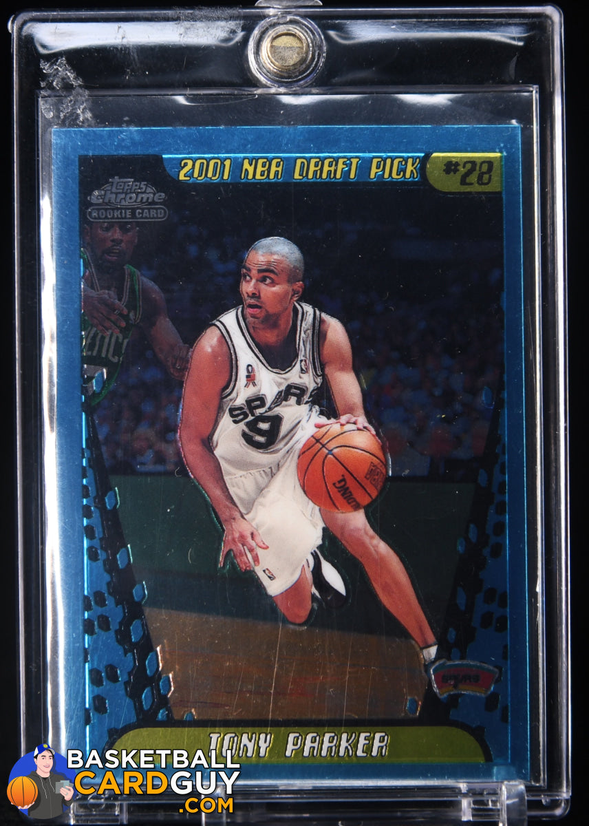 Tony Parker 2001-02 Topps Chrome #155 RC – Basketball Card Guy
