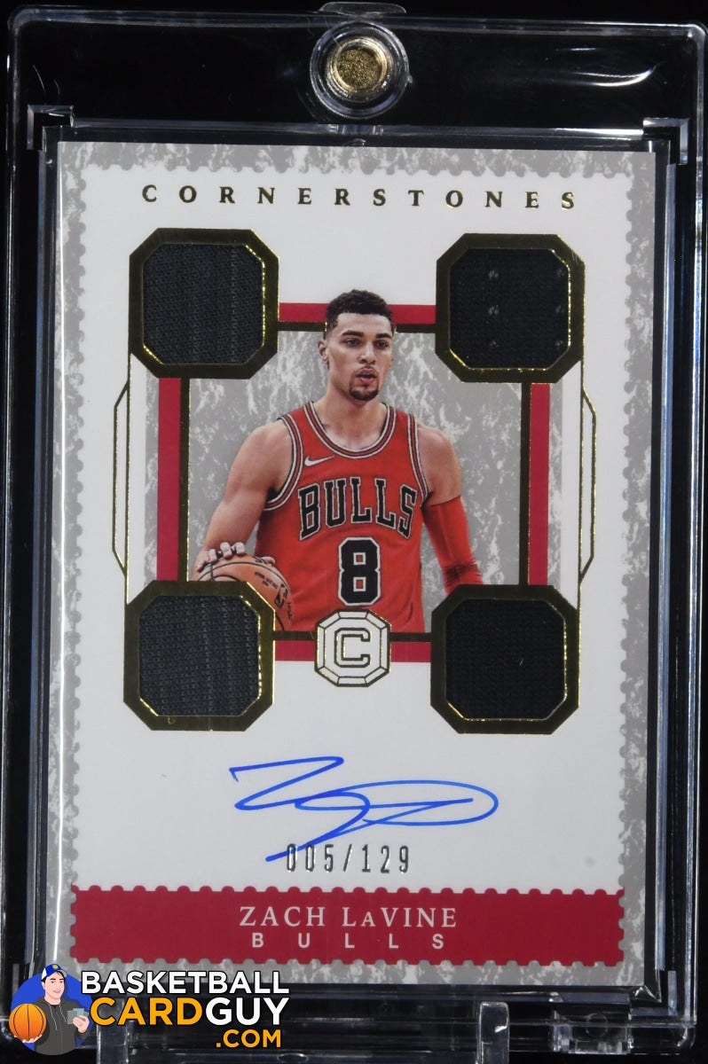 Zach LaVine 2017-18 Panini Cornerstones Quad Relic Autographs #36