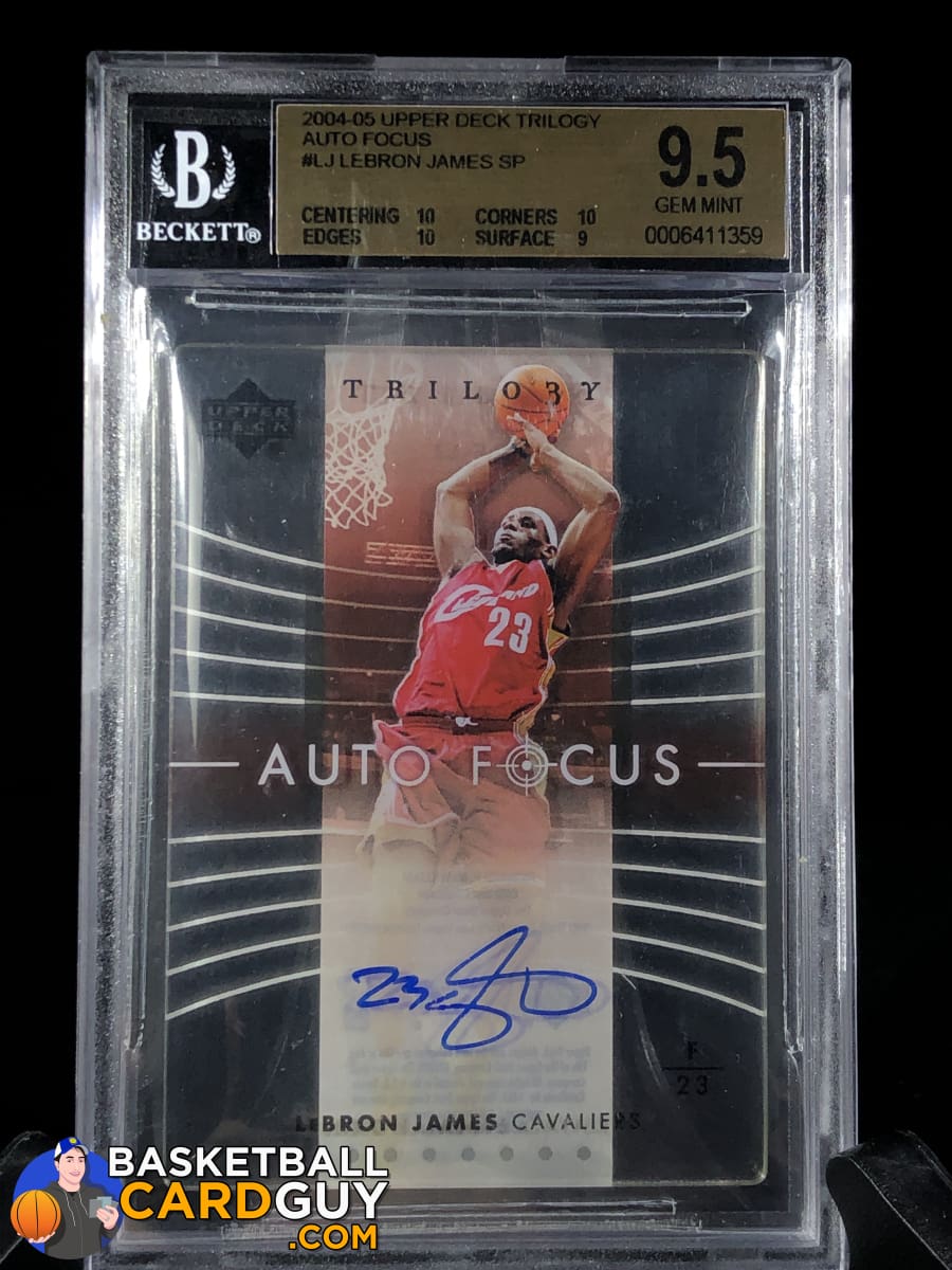 LeBron James 2004-05 Upper Deck Trilogy Auto Focus SP BGS 9.5 GEM