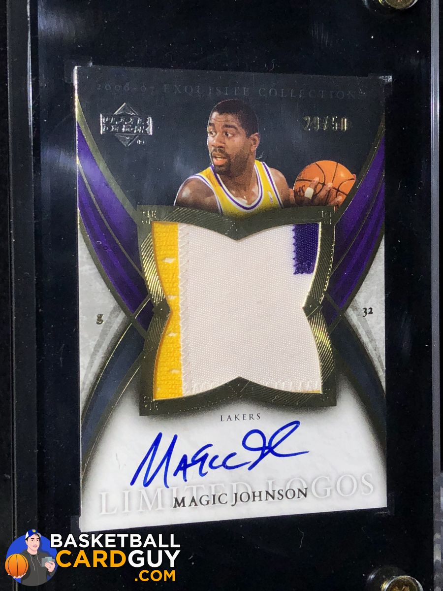  2006-07 Bowman Sterling #29 Magic Johnson Game Worn Lakers  Jersey Basketball Card : Collectibles & Fine Art