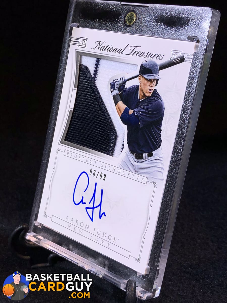 Aaron Judge 2018 Panini National Treasures NT Signature Material Booklet  #13 #14/25