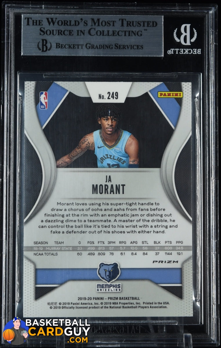 2019-20 Panini Prizm Prizms Silver #249 Ja Morant BGS 8.5