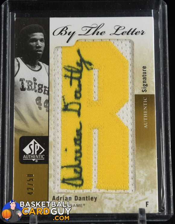 Adrian Dantley 2011 Upper Deck SP Authentic By The Letter #BL-AD #/50 autograph, basketball card, numbered