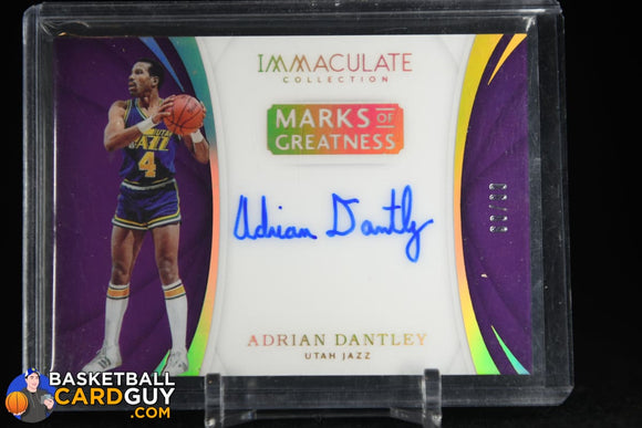 Adrian Dantley 2017-18 Immaculate Collection Marks of Greatness Autographs #/99 autograph, basketball card, numbered