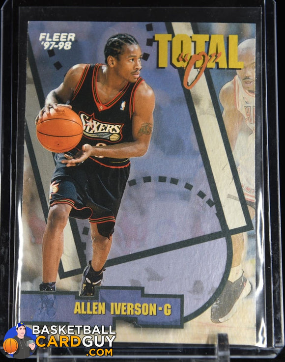 Allen Iverson 1997-98 Fleer Total O #4 90’s insert, basketball card