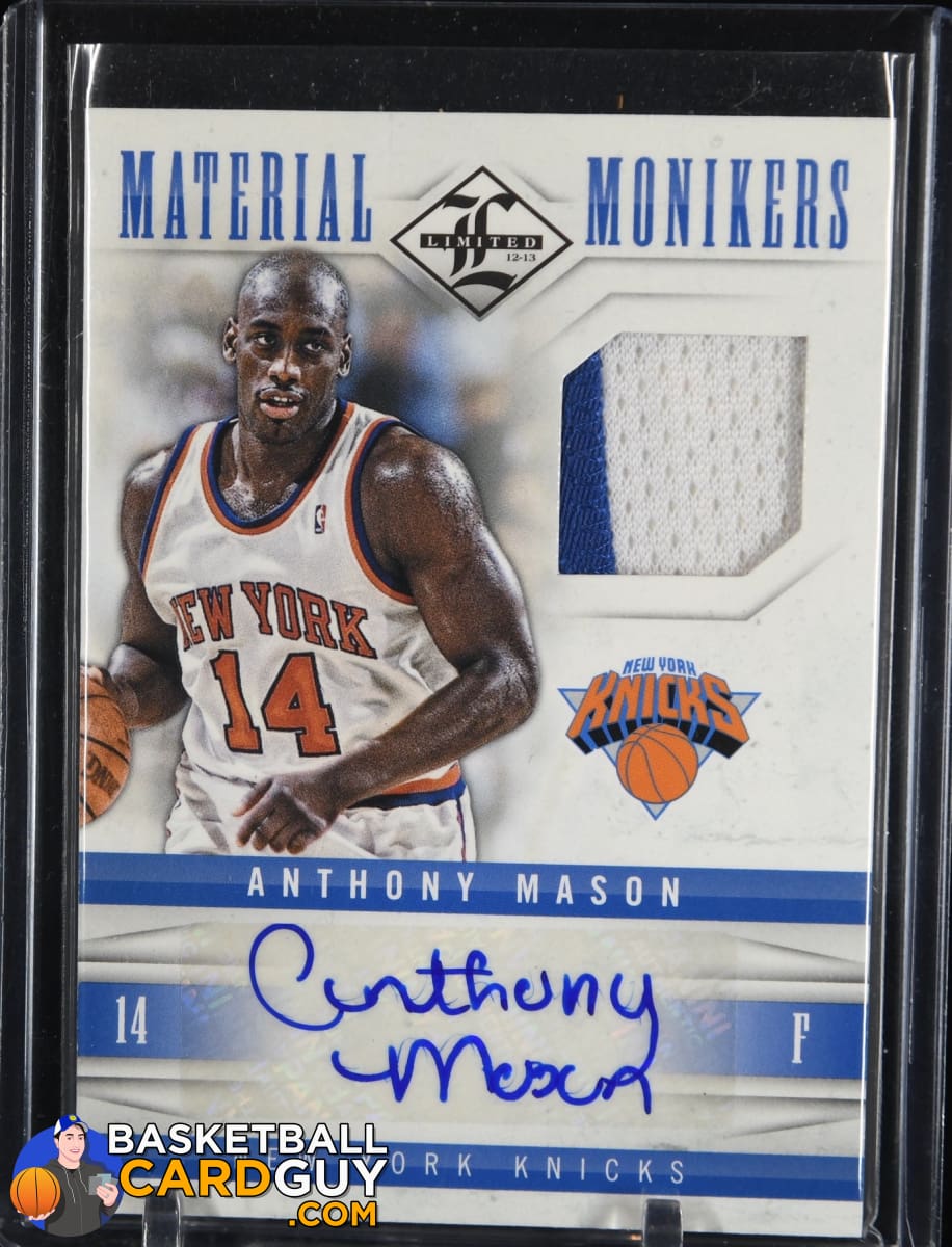 Anthony Mason 2012-13 Limited Monikers Materials Prime #36 PATCH #/25