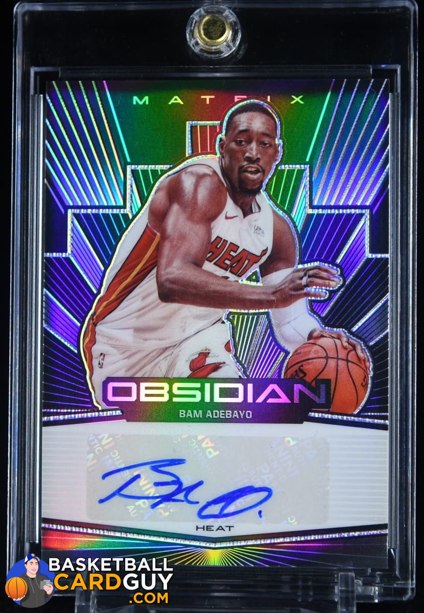 Bam Adebayo 2019-20 Panini Obsidian Lightning Strike Signatures #/60