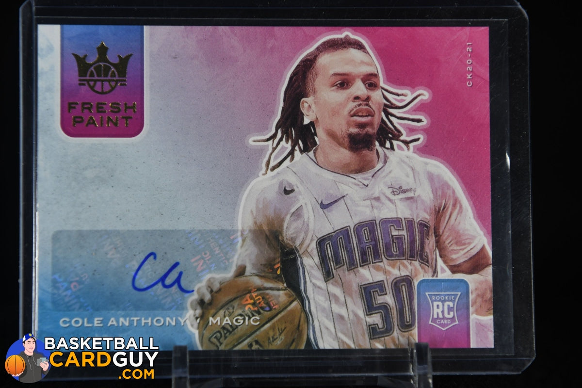 Cole Anthony 2020-21 Court Kings Fresh Paint Autographs RC #39 #/149