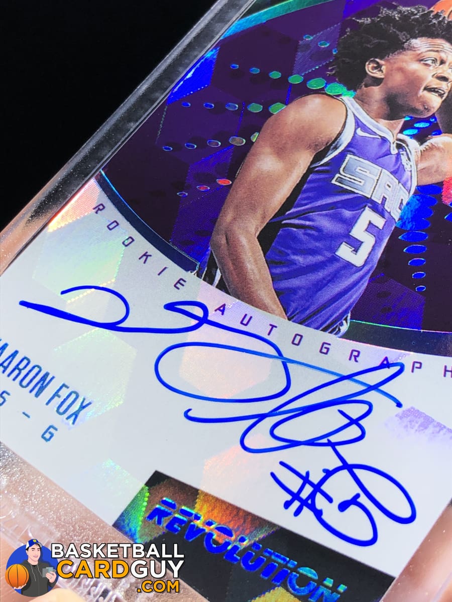 De'Aaron Fox 2017-18 Panini Revolution Rookie Autographs Cubic /50