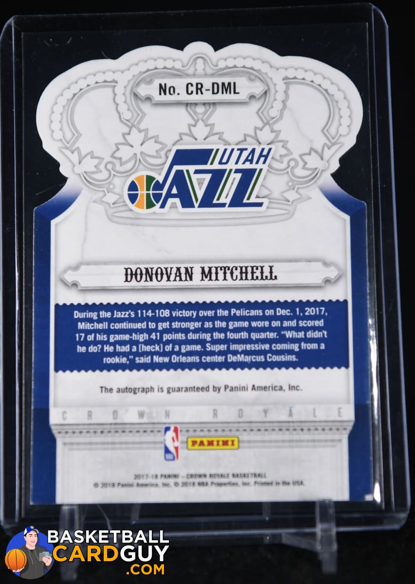 Donovan Mitchell 2017-18 Crown Royale Crown Autographs Rookies #/199