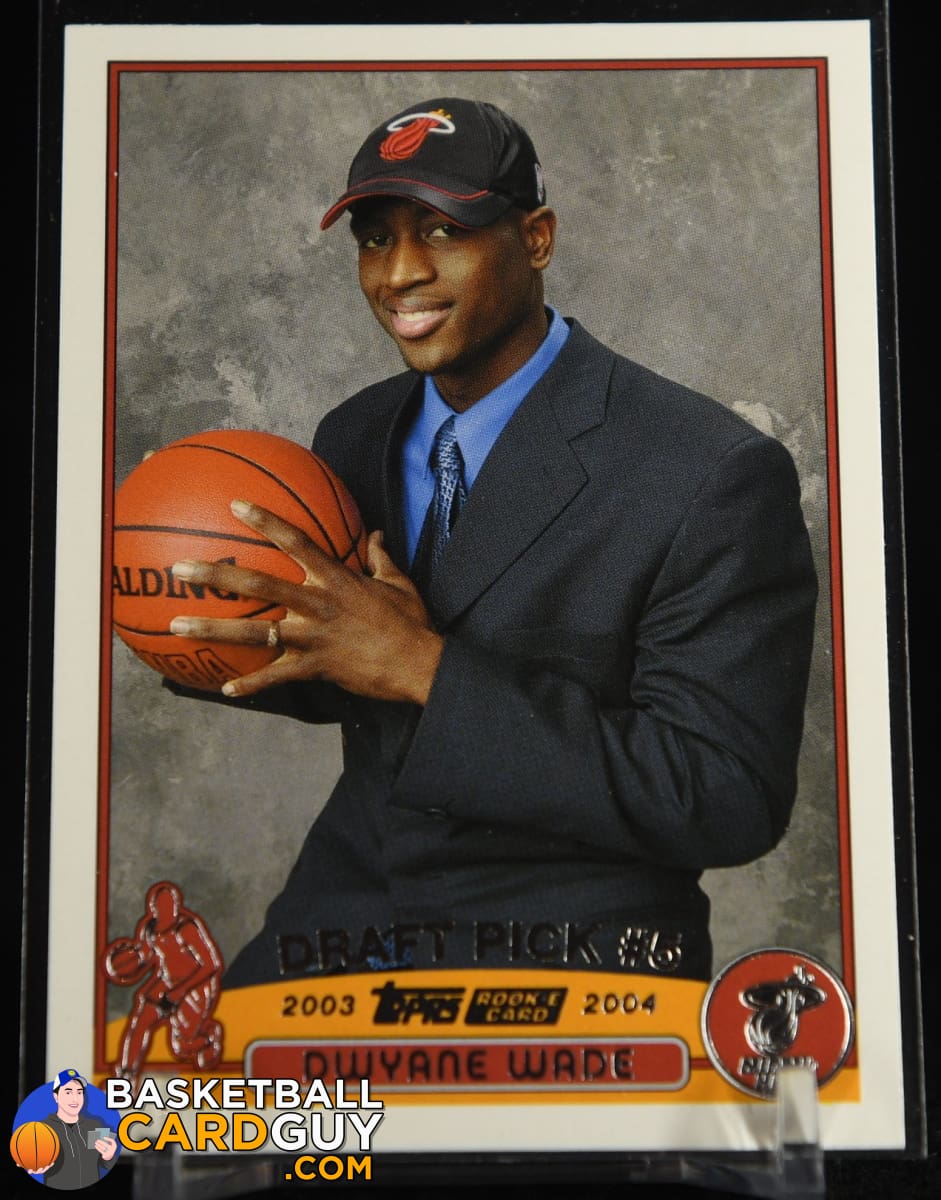 Dwyane Wade Miami Heat Autographed 2003-04 Topps Series 1 #225 Beckett Fanatics Witnessed Authenticated 10 Rookie Card with Flash Inscription