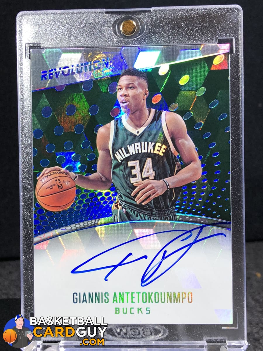 Giannis Antetokounmpo 2017-18 Panini Revolution Autographs Cubic /50 –  Basketball Card Guy