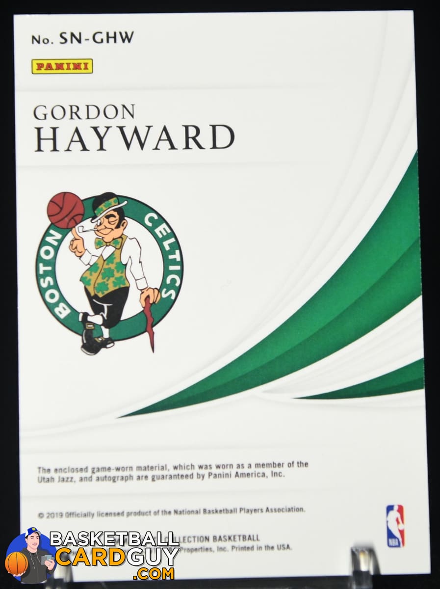 Gordon Hayward Autographed 2020-21 Panini Immaculate Collection Sneaker  Swatch Card