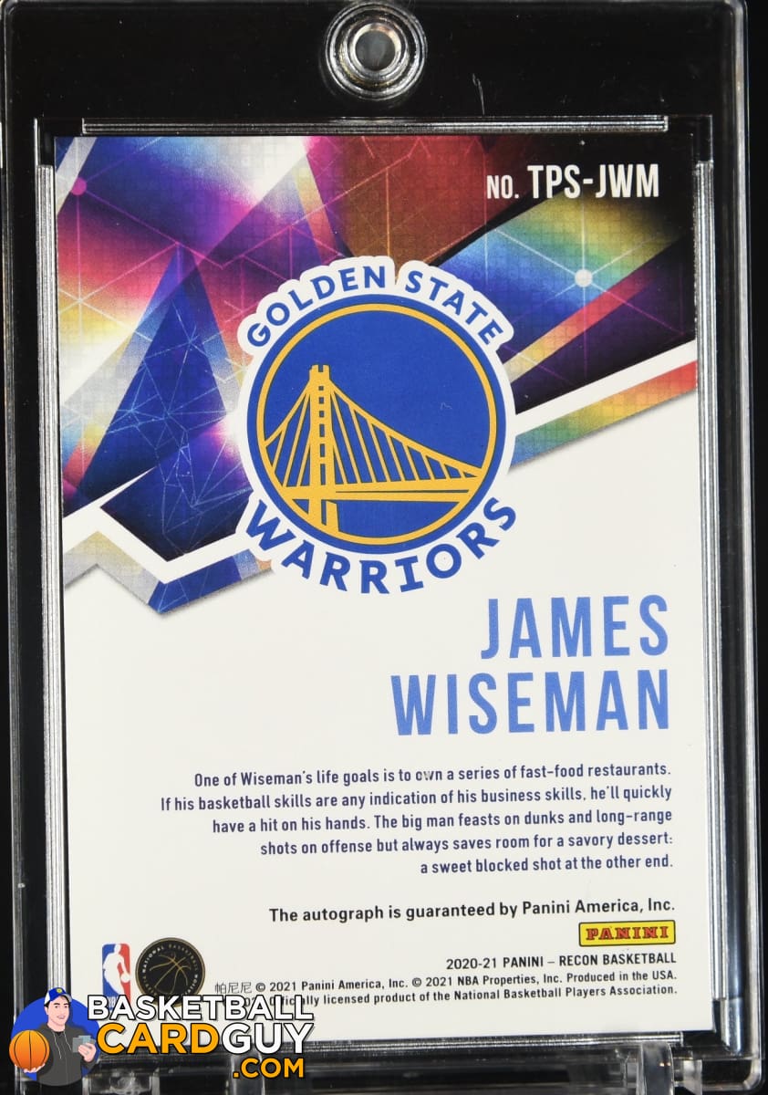 James Wiseman 2020-21 Panini Recon Rookie Recon Signatures Blue