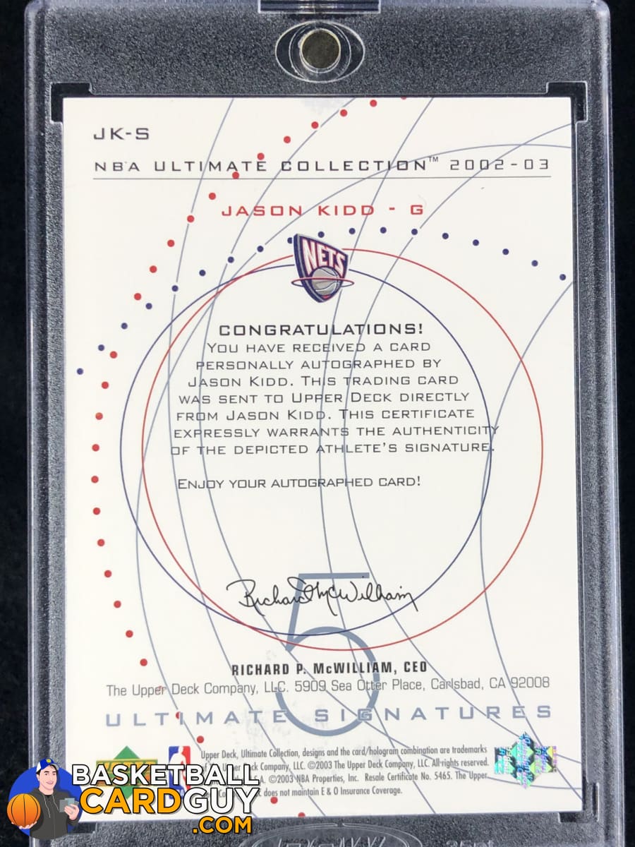 Jason Kidd ☆2002-03 UD FINEITE Signatures Autographics (94/128)-