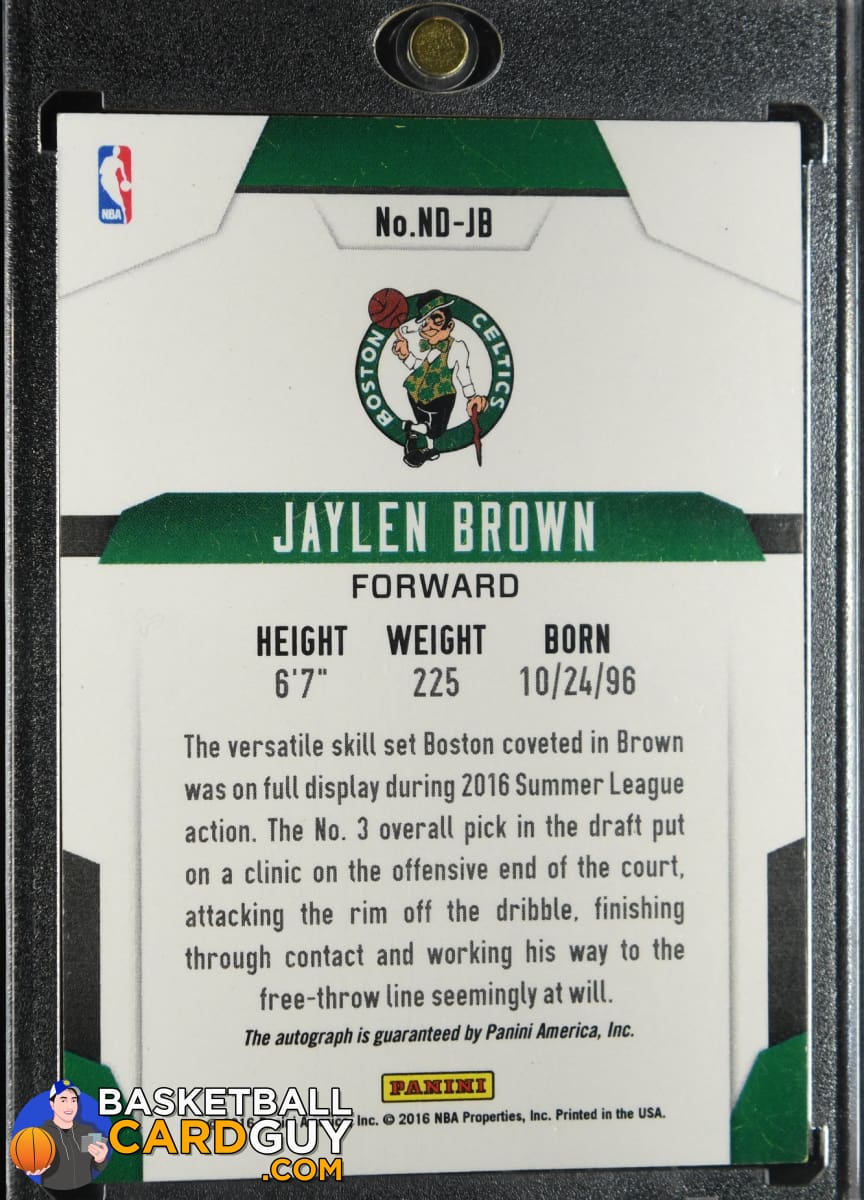 Jaylen Brown 2016-17 Immaculate Collection Remarkable Memorabilia Prim – Basketball  Card Guy