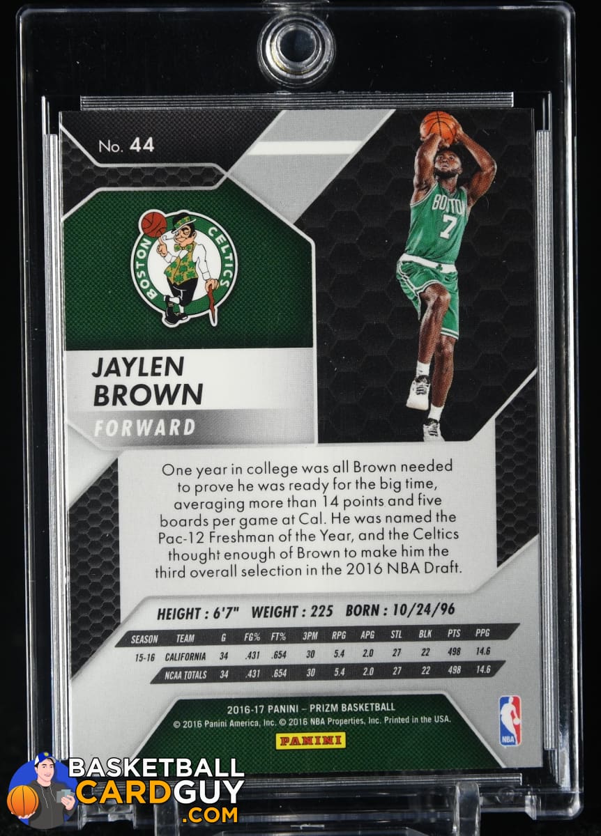 Jaylen Brown 2016-17 Immaculate Collection Remarkable Memorabilia Prim – Basketball  Card Guy