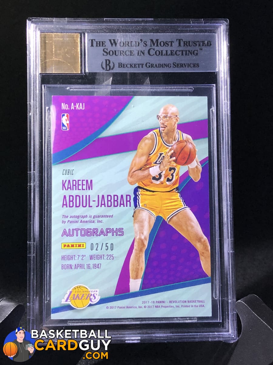 Kareem Abdul-Jabbar 2017-18 Panini Revolution Autographs Cubic /50 BGS 9  AUTO 10