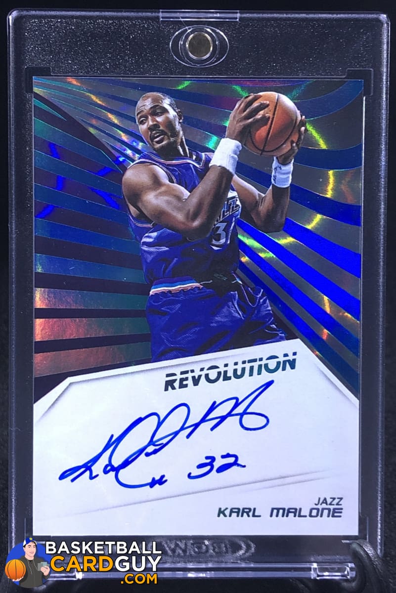 Karl Malone 2018-19 Panini Revolution Autographs Infinite /25