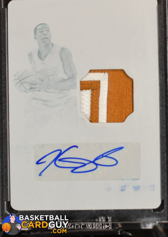 Kevin Durant 2016 Panini National Treasures Collegiate One of One Printing Plates Autograph Patch n #1/1 - Basketball Cards