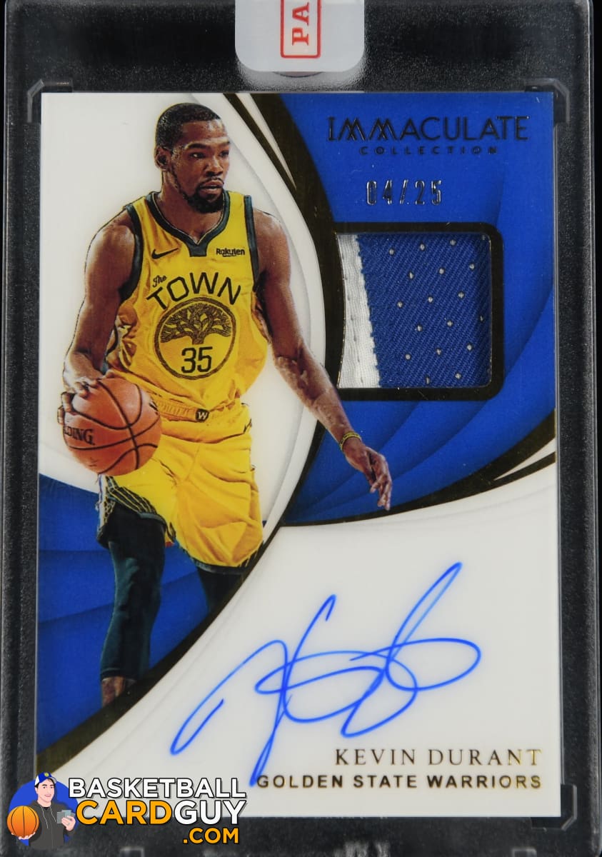 Kevin Durant 2018-19 Immaculate Collection Acetate Patch Autographs #/25