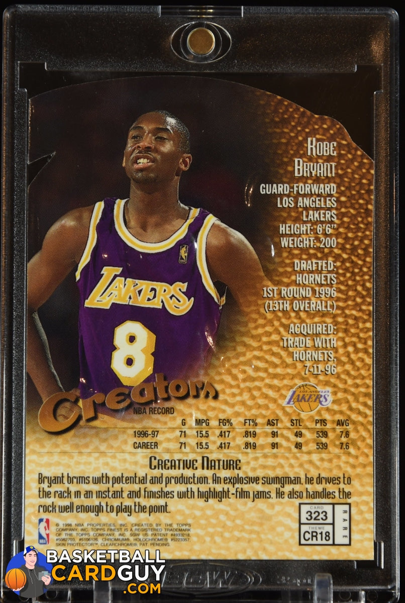 Kobe Bryant 1997-98 Finest Embossed #323 GOLD – Basketball Card Guy