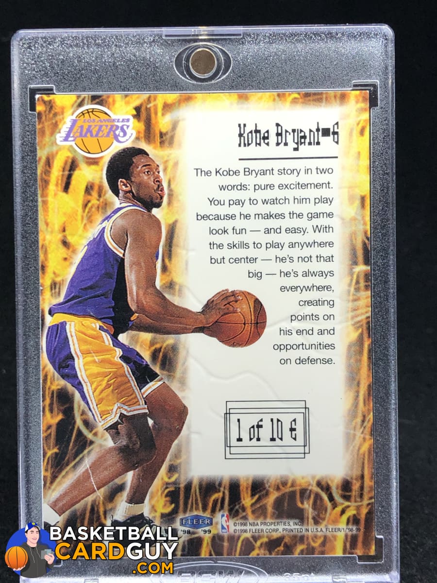98-99 Fleer Electrifying Kobe Bryant - daterightstuff.com