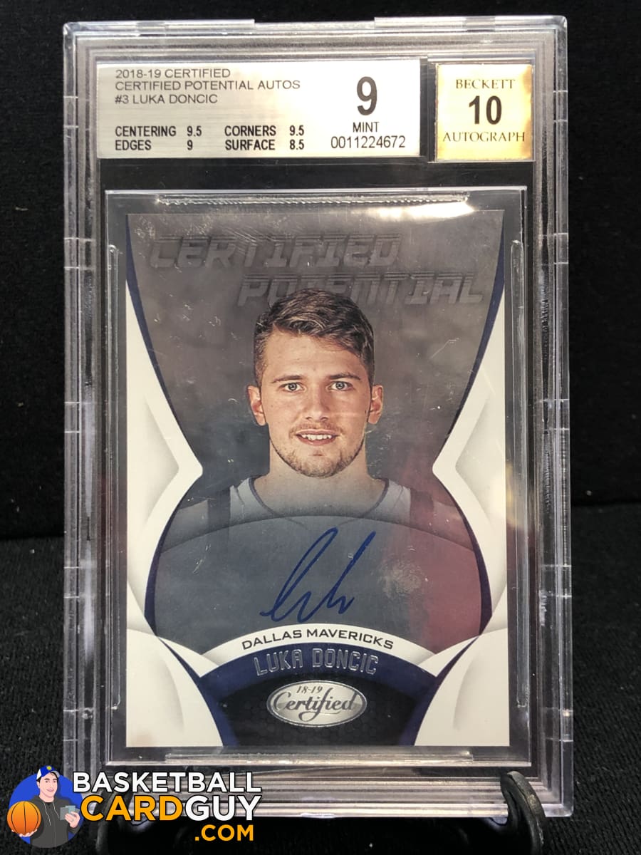 Luka Doncic 2018-19 Certified Certified Potential Autographs BGS 9 AUT –  Basketball Card Guy