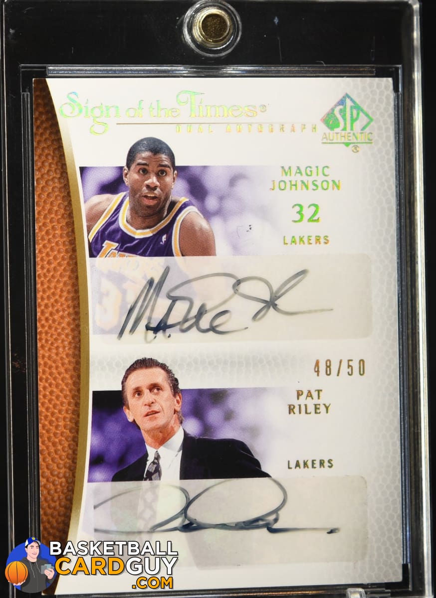 Magic Johnson/Pat Riley 2007-08 SP Authentic Sign of the Times Dual #STJR