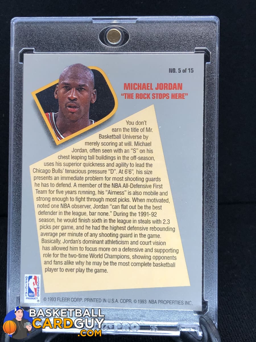 Michael Jordan 1992-93 Fleer Total D #5 – Basketball Card Guy