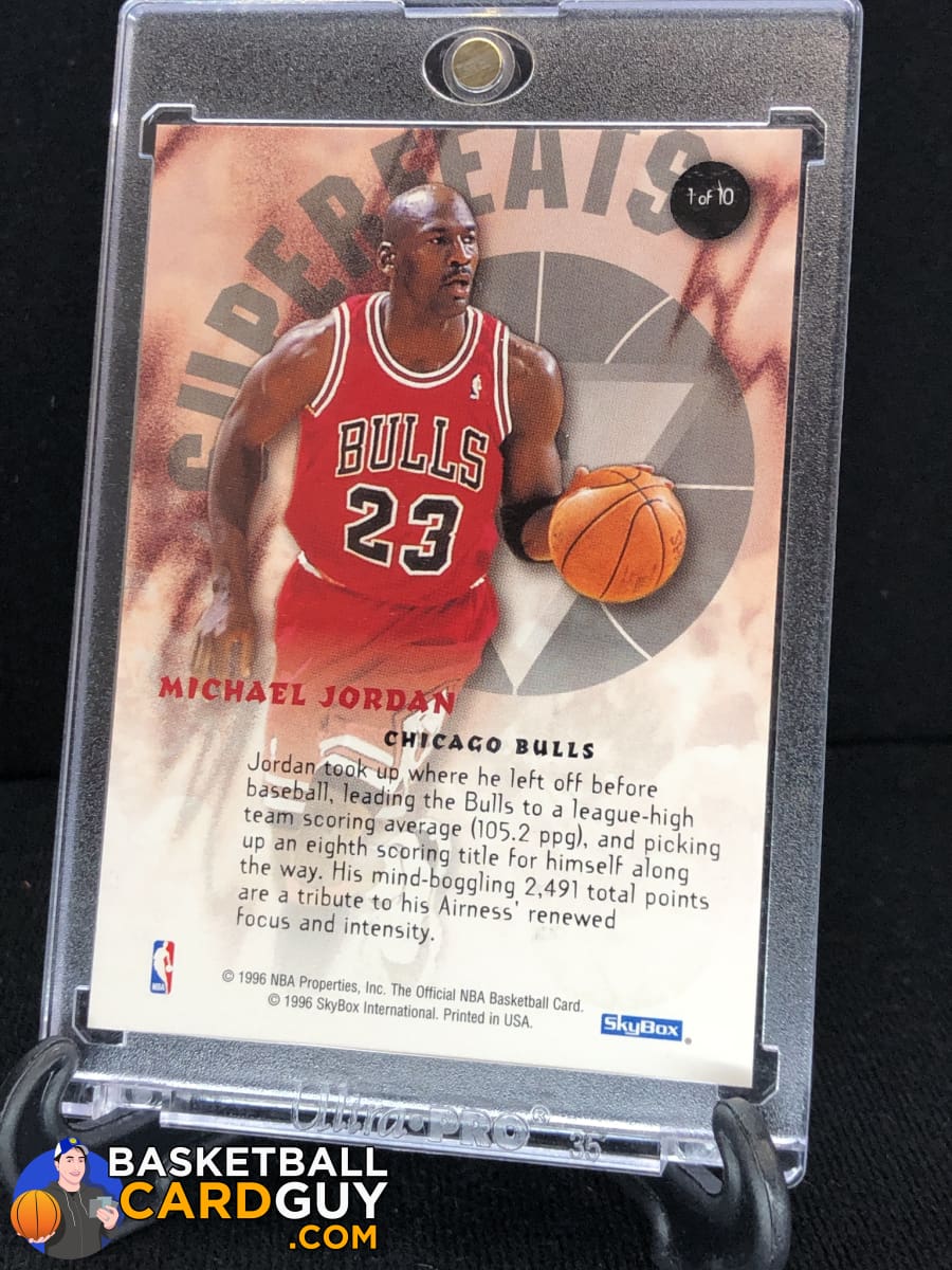 Michael Jordan 1996-97 Hoops Superfeats #1 – Basketball Card Guy