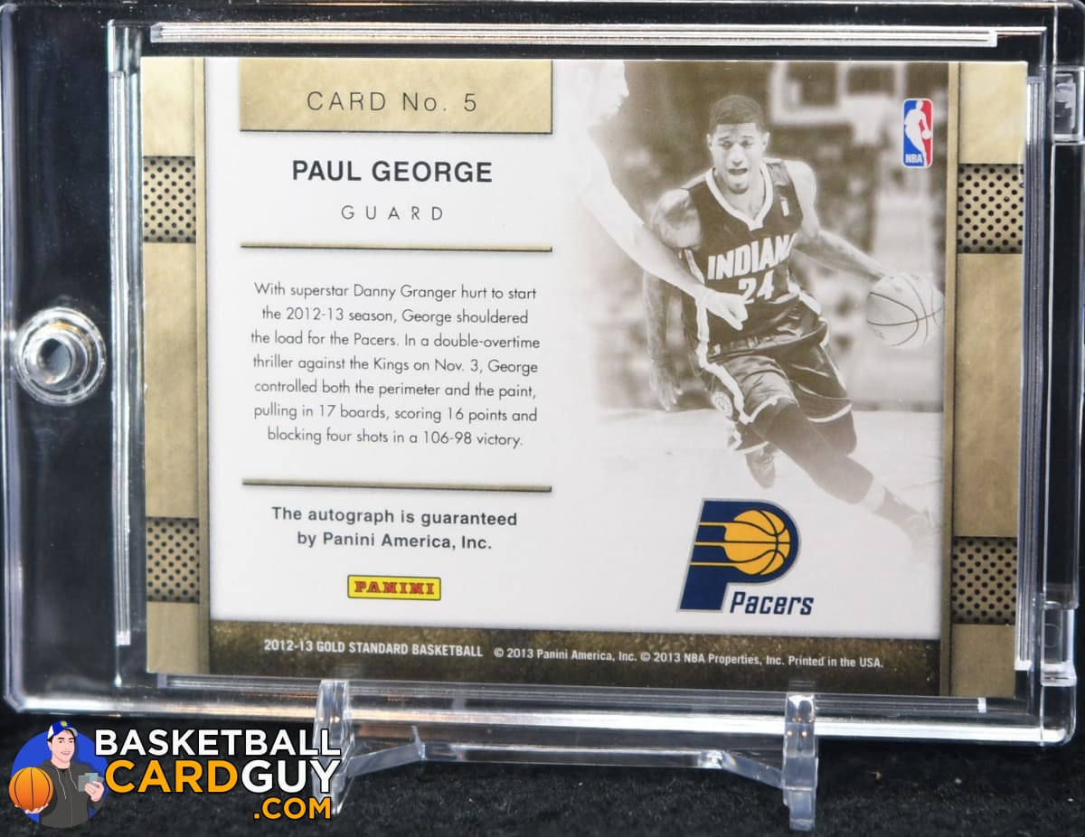 Paul George 2012-13 Panini Gold Standard Gold Strike Signatures #/149