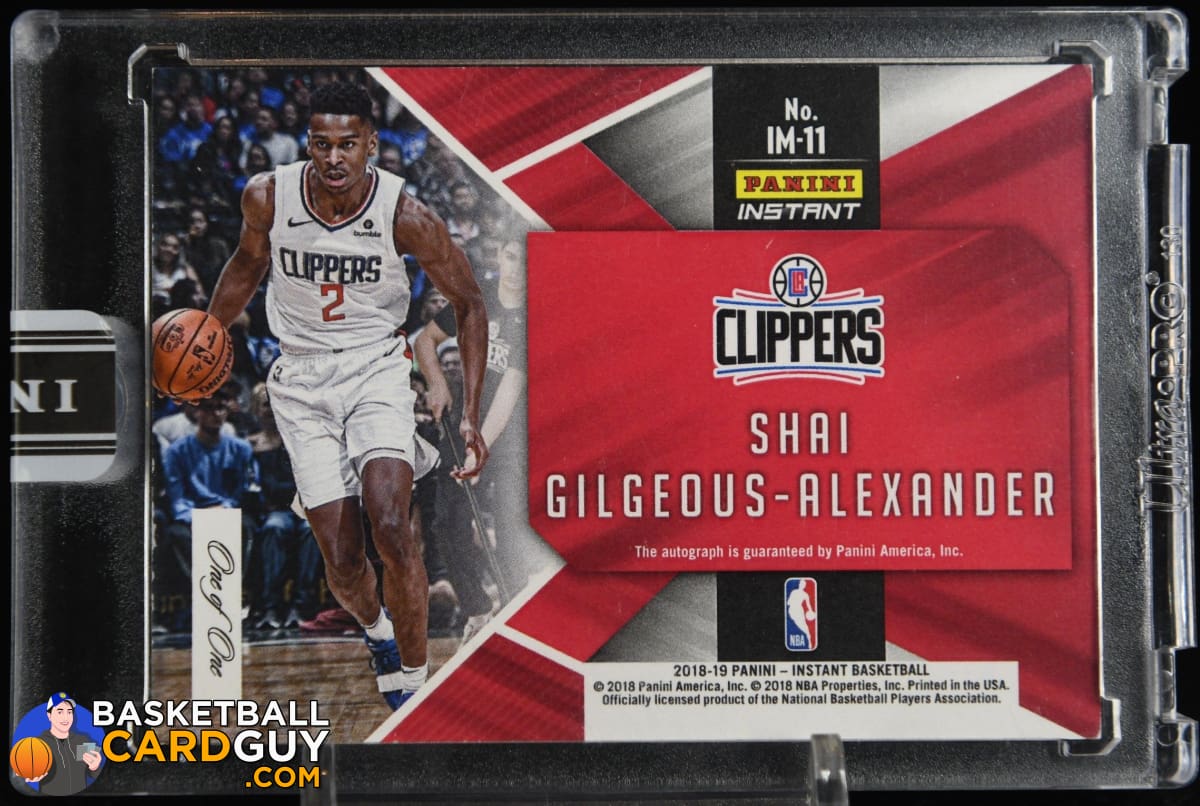 Shai Gilgeous-Alexander Panini Instant RC Auto 1/1 #IM-11 – Basketball Card  Guy