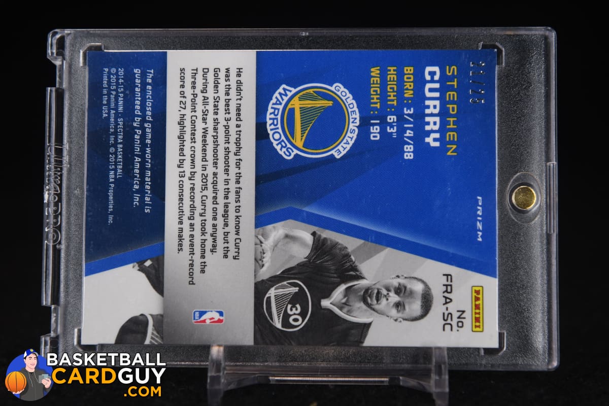 Stephen Curry 2014-15 Panini Spectra Franchise Fabrics #/25