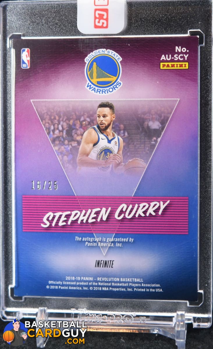 Stephen Curry 2018-19 Panini Prizm Dominance Silver Autograph Card #18-  PSA/DNA 10 (Light Blue)